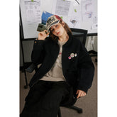 Unisex Jacket Washed Detroit Jacket Retro Lapels Overalls